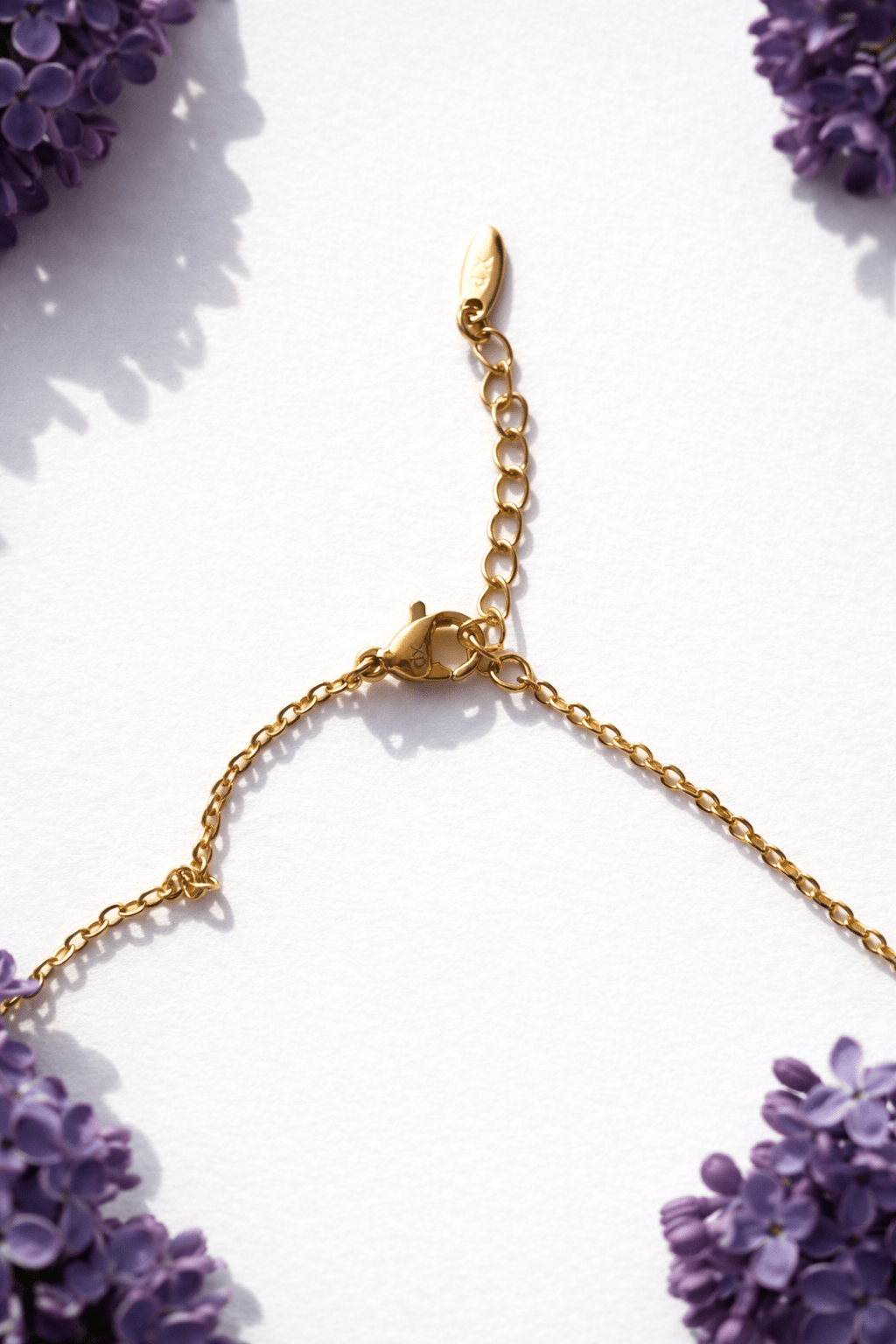 Gold-plated leg chain with leaves - 18k - gold-plated - jewelry