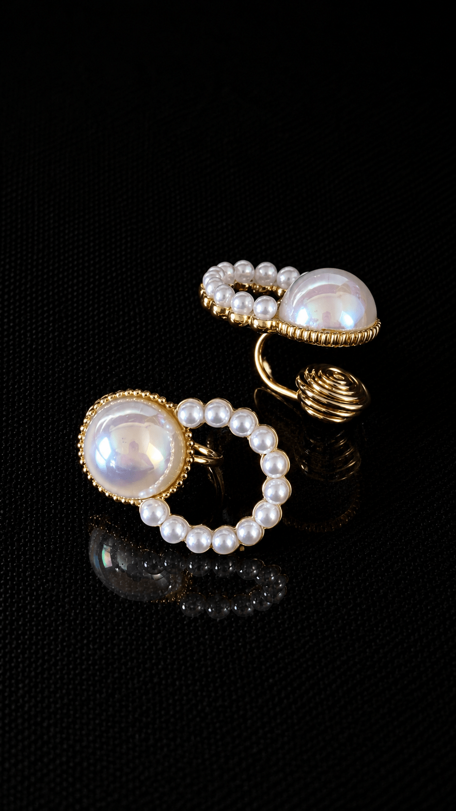 Clip-on gold-plated jewelry for women