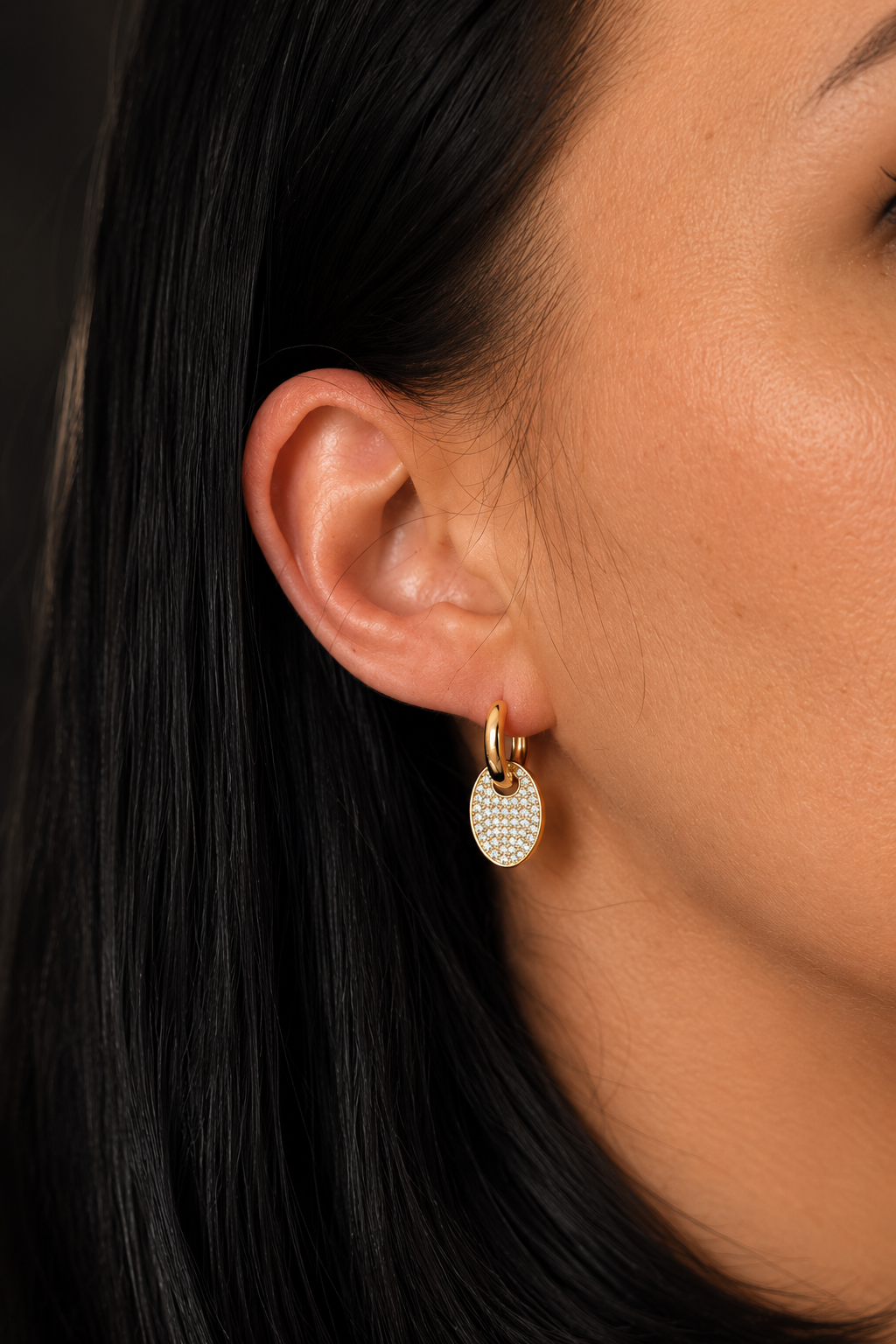 Estelle earrings with removable pendant