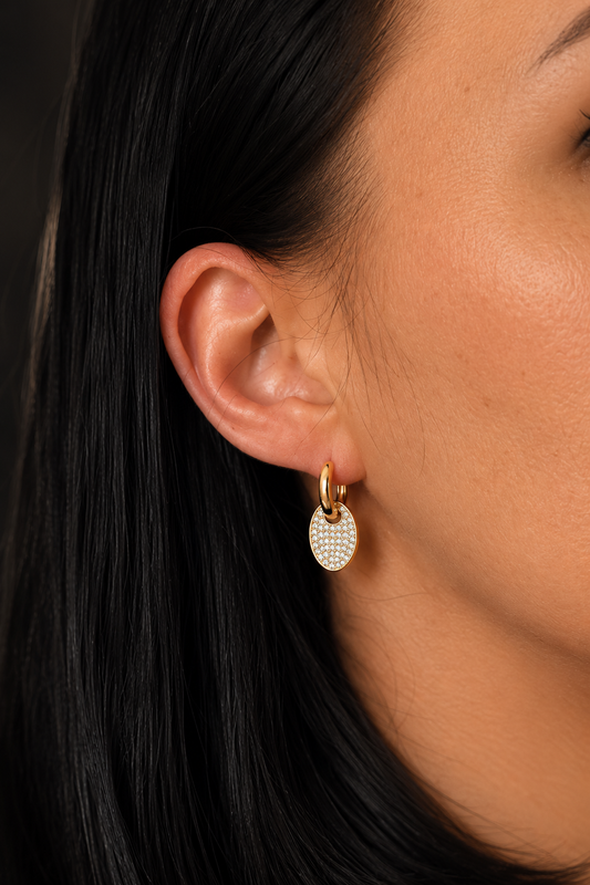 Estelle earrings with removable pendant