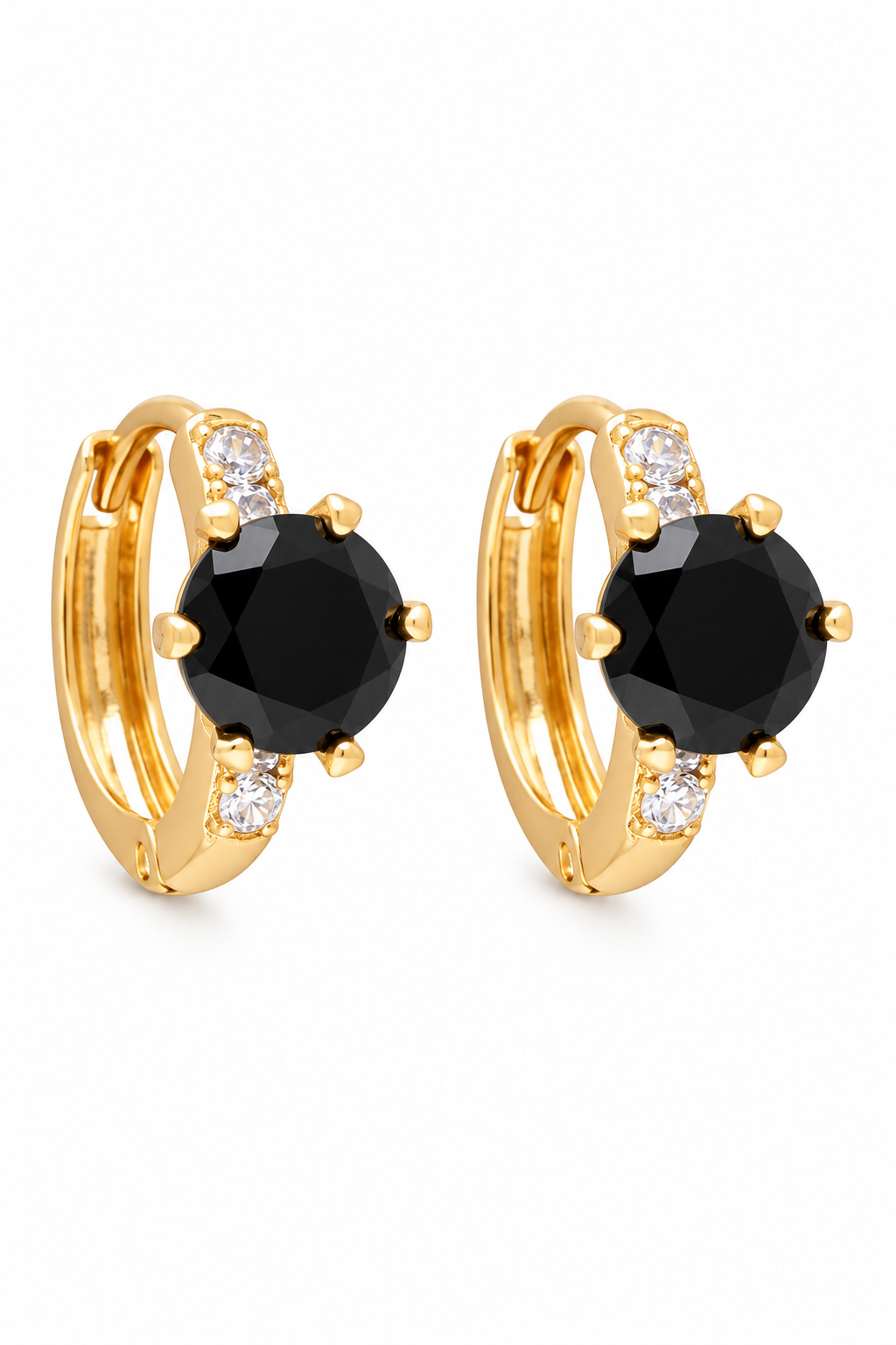 Noir Halo Hoops – gold-plated hoop earrings