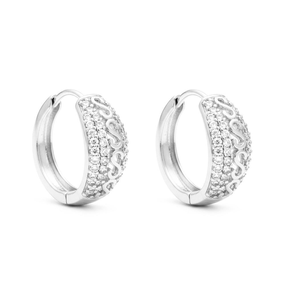 Silver-plated rings with zircons and twisted design - 18k - gold-plated - jewelry