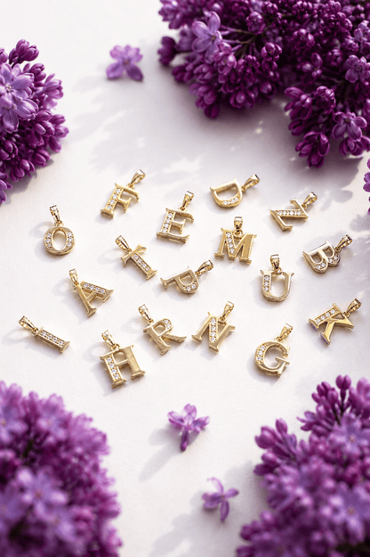 Gold Plated Letter Necklace Gold Plated Jewelry For Women