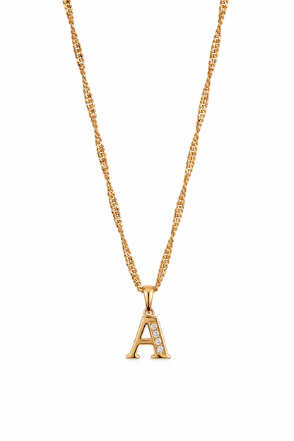 Gold Plated Letter Necklace Gold Plated Jewelry For Women