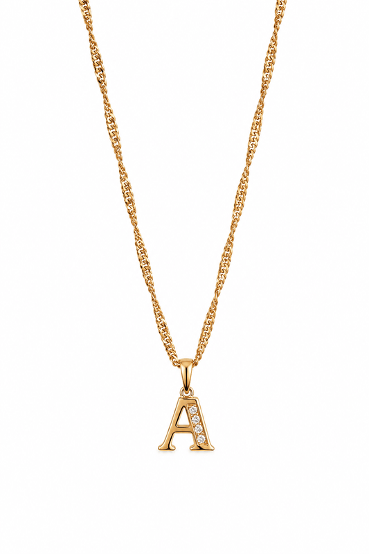 Gold Plated Letter Necklace Gold Plated Jewelry For Women