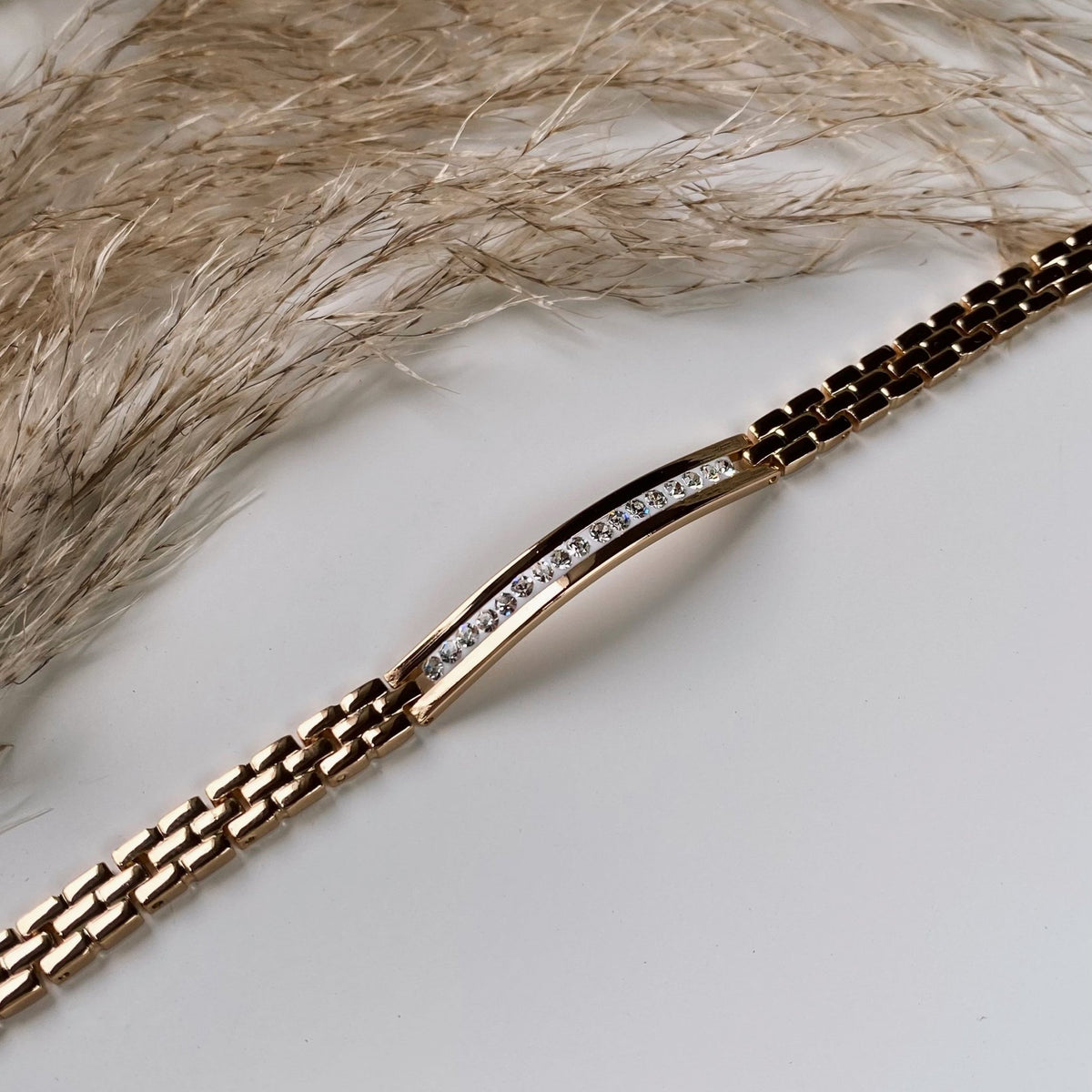 Gold-plated bracelet with zircons - gold-plated jewelry, Tavas Rotas