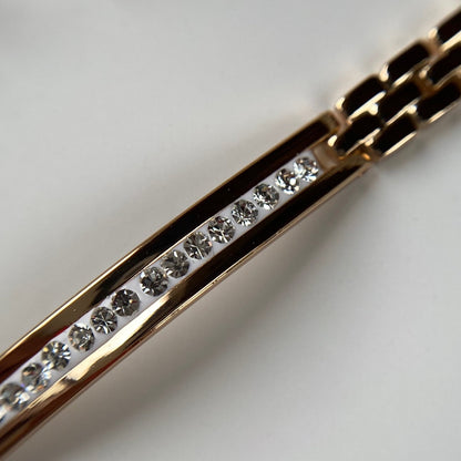 Gold-plated bracelet with zircons - gold-plated jewelry, Tavas Rotas