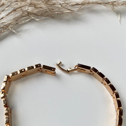 Gold-plated bracelet with zircons - gold-plated jewelry, Tavas Rotas