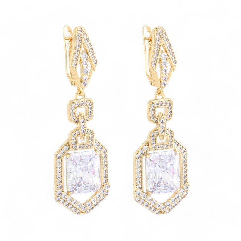 Gold-plated holiday earrings with English clasp