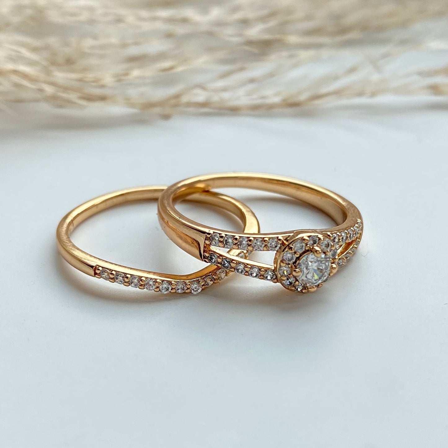 Gold-plated ring set (2pcs) – ,