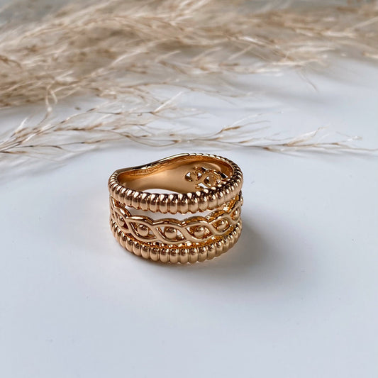 Gold Plated Wide Ring