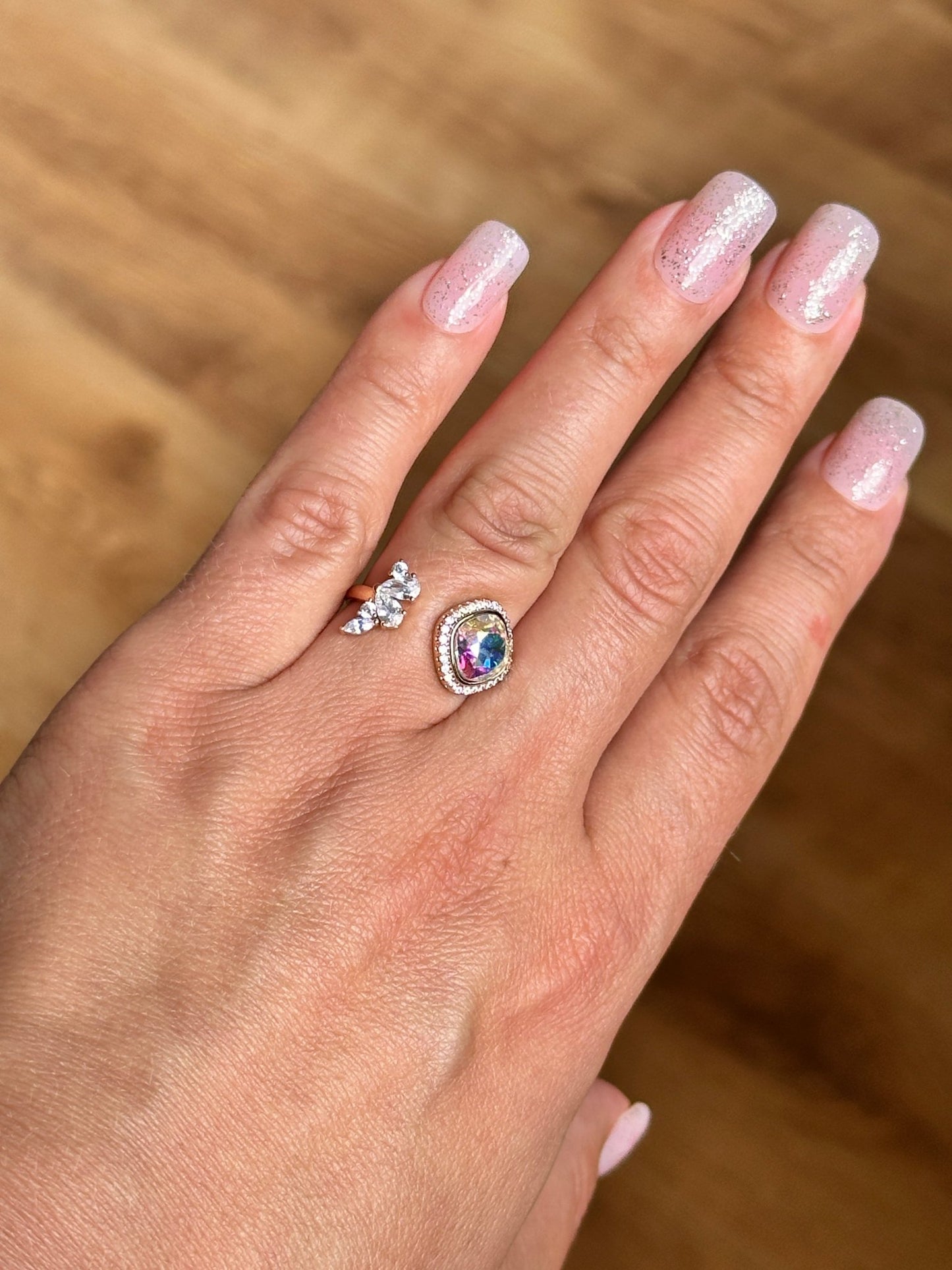Open type ring gold plated jewelry for women