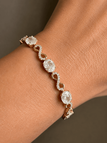 Beatrice - 18k Gold Plated Bracelet with Cubic Zirconia Gold Plated Jewelry for Women