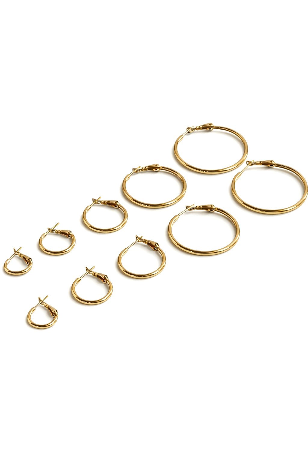 Bella Gold - women's gold-plated hoop earrings - 18k - gold-plated - jewelry