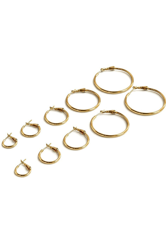 Bella Gold - women's gold-plated hoop earrings - 18k - gold-plated - jewelry