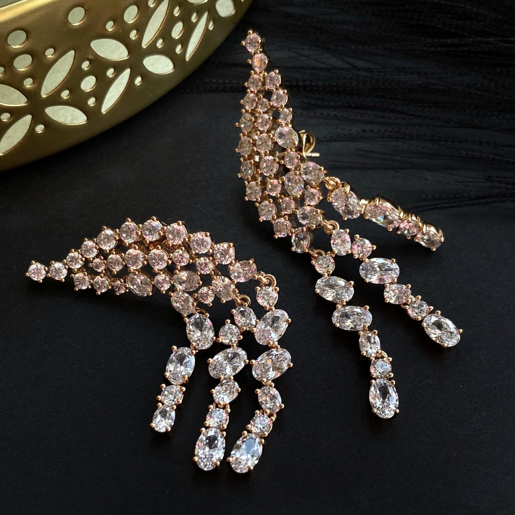  - Crystal Cascade – long crystal earrings - 4