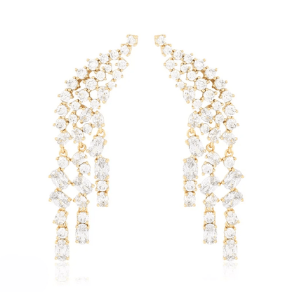  - Crystal Cascade – long crystal earrings - 1