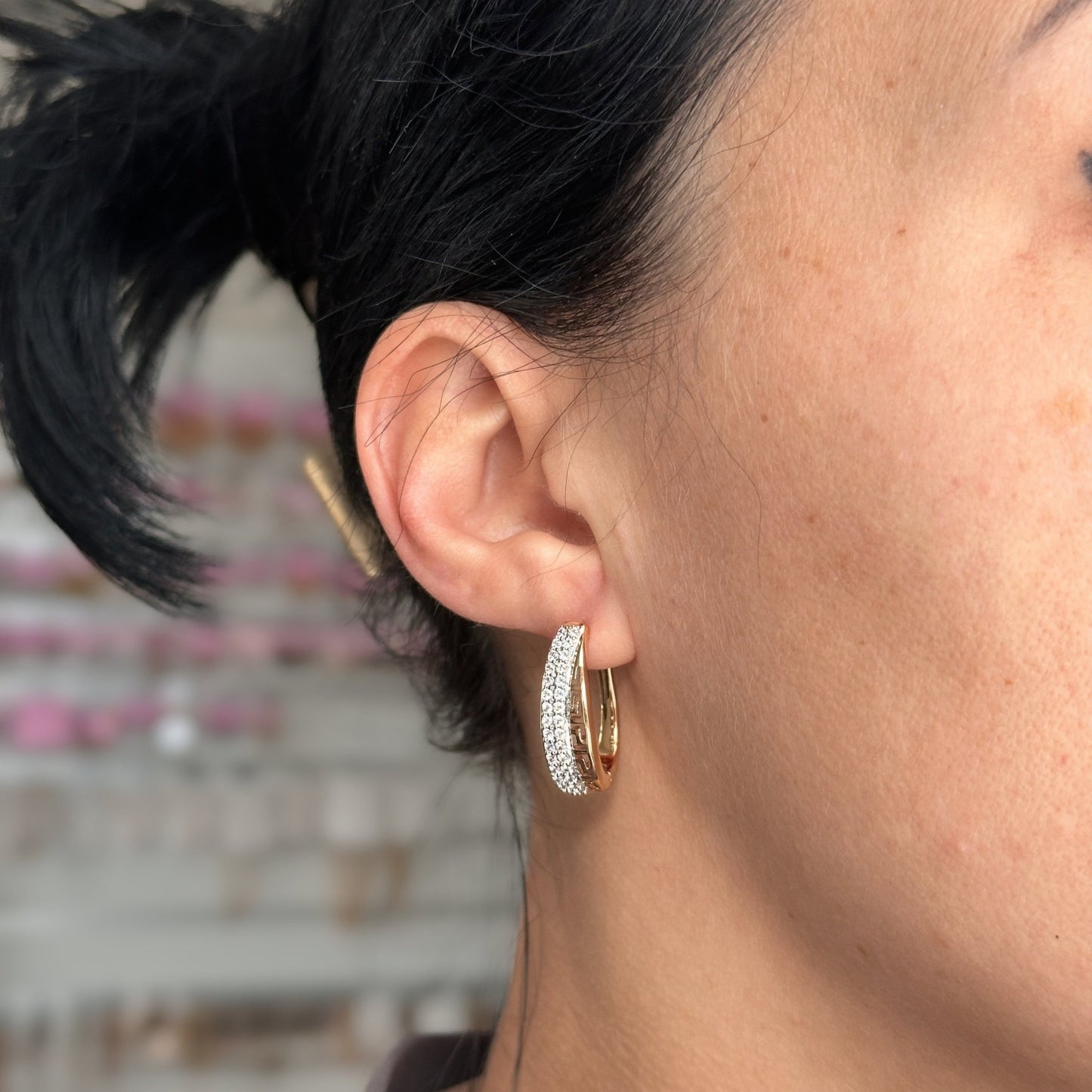 Elara – Gold Plated Cubic Zirconia Stud Earrings – Gold Plated Jewelry | Your jewelry