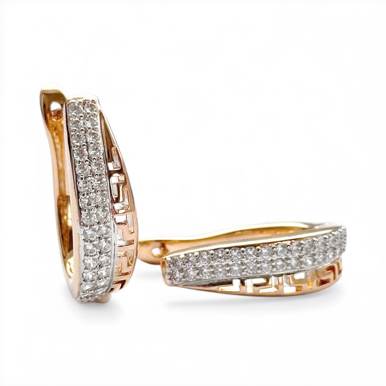 Elara – Gold Plated Cubic Zirconia Stud Earrings – Gold Plated Jewelry | Your jewelry