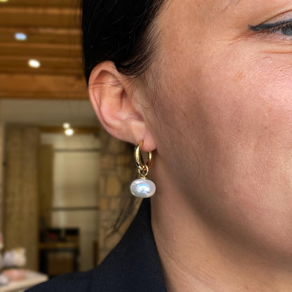 Elegance - Gold Plated Pearl Earrings - Gold Plated Jewelry | Your jewelry