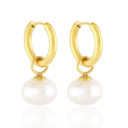 Elegance - Gold Plated Pearl Earrings - Gold Plated Jewelry | Your jewelry