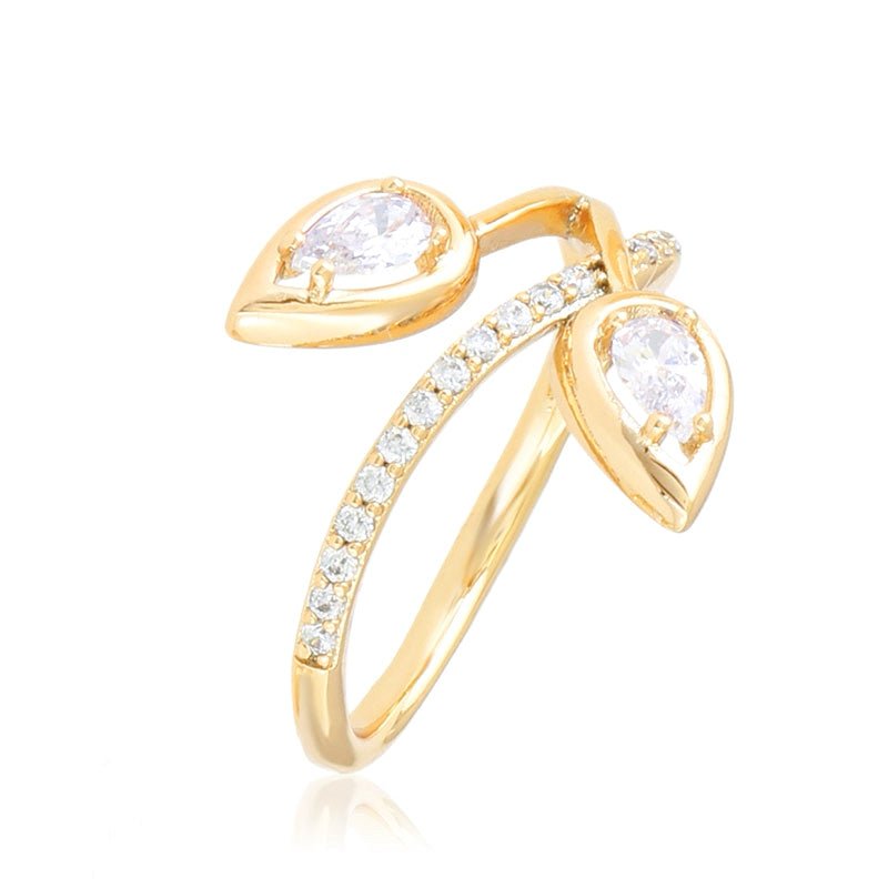 GOLD PLATED RING WITH FLOWERS Gold Plated rings mens rings