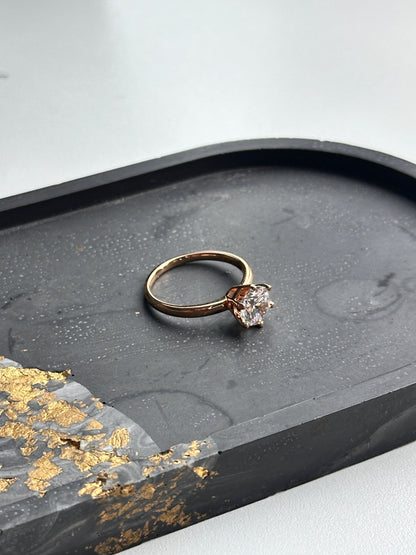 Ring 19mm gold-plated jewelry for women