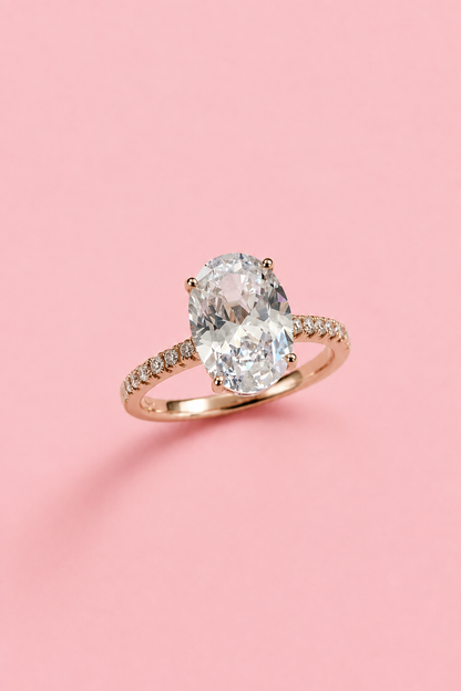 18k gold-plated ring with zirconia