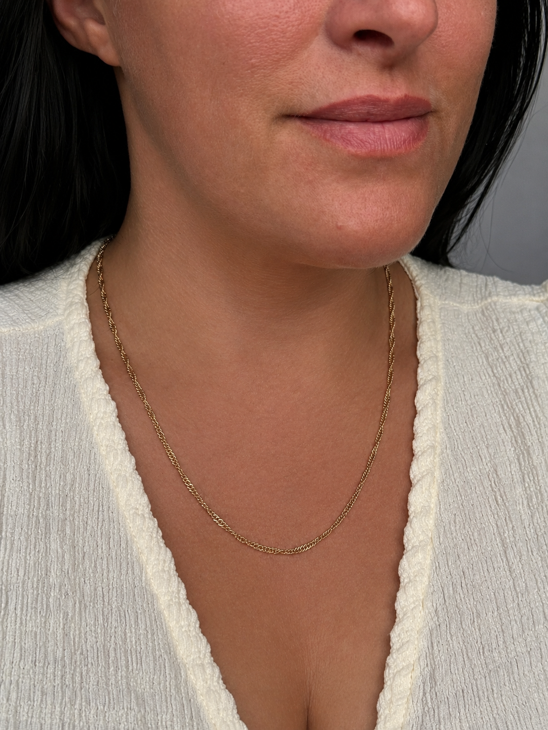 Gold-plated twisted chain 50cm