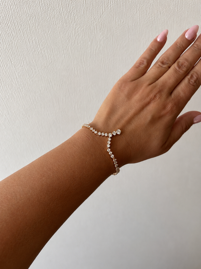 Olivia – 18k gold-plated tennis bracelet with zircons