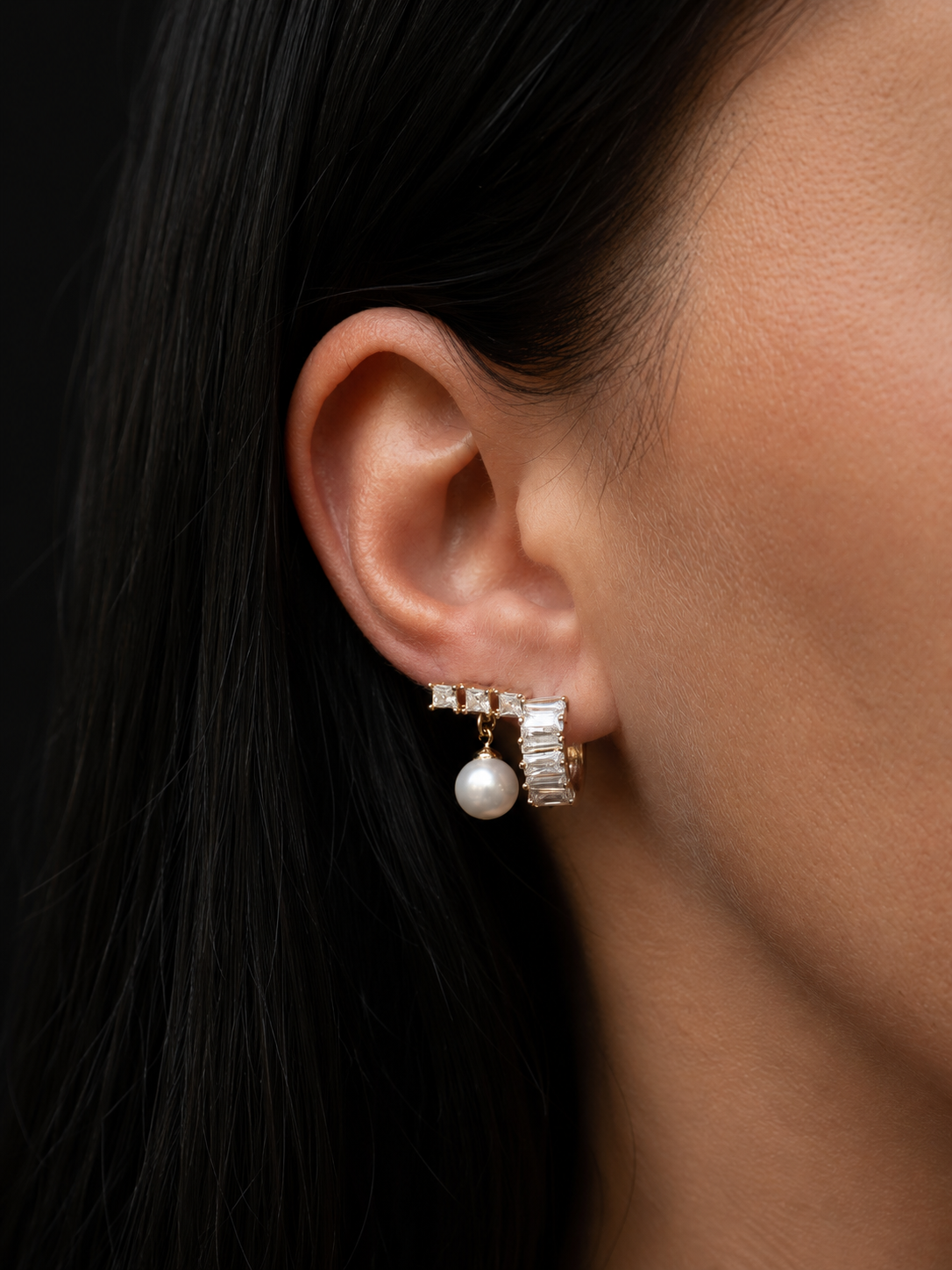 Clara stud earrings with pearl - product photo