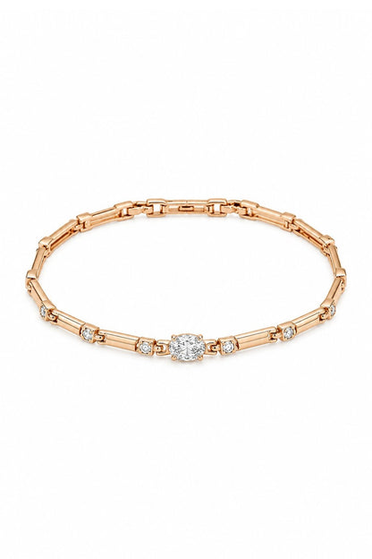 Anastasia – 18k gold-plated bracelet with zircons
