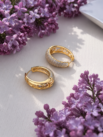 Charlotte – 18k gold-plated luxurious rings with zircons