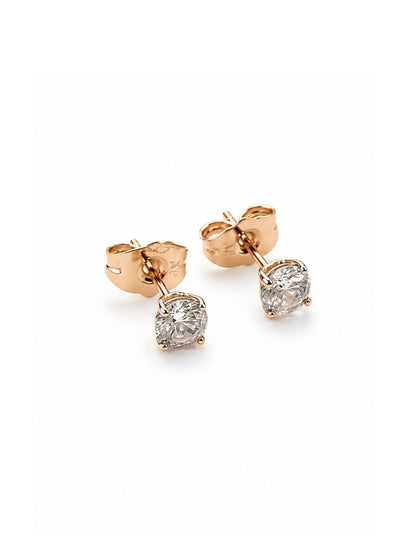 Laura – 18k gold-plated stud earrings with zirconia