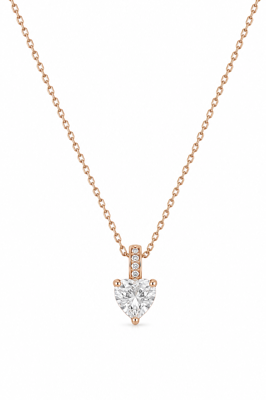 Amora – 18k gold-plated necklace with a heart pendant