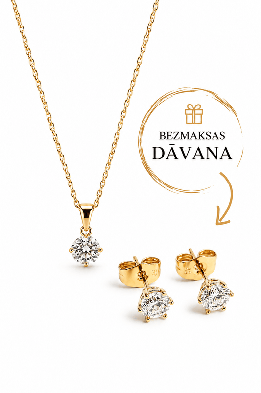 Loretta – 18k gold plated necklace with cubic zirconia pendant