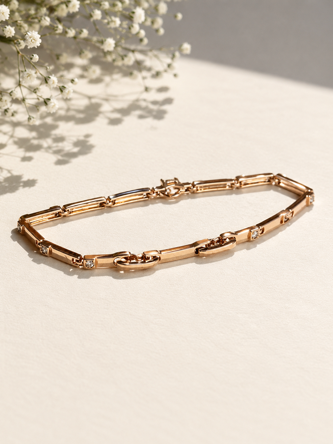 Anastasia – 18k gold-plated bracelet with zircons