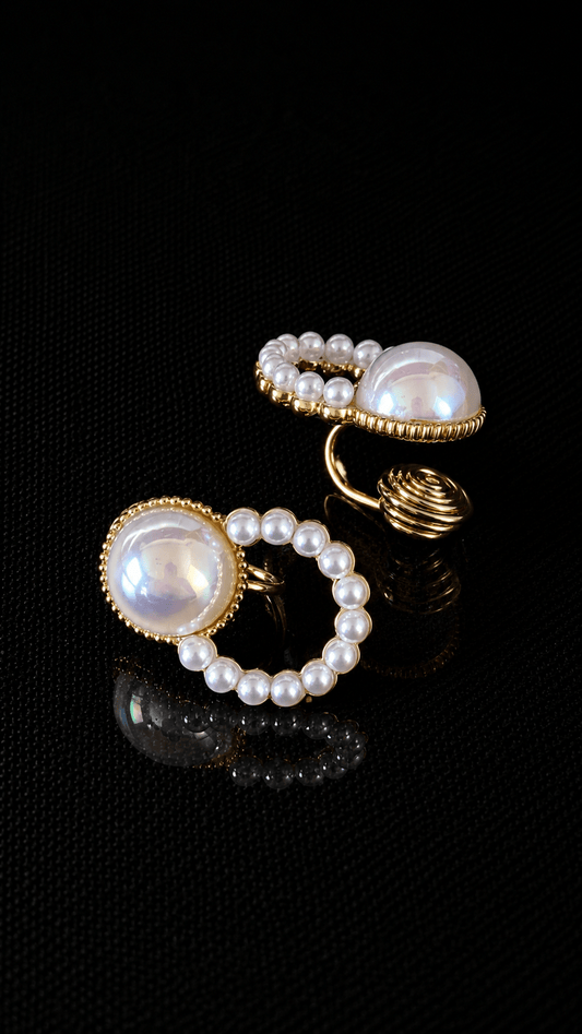 Clip-on gold-plated jewelry for women