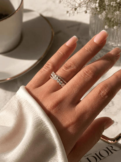 Lauma - 18k gold-plated ring with cubic zirconia gold-plated jewelry for women