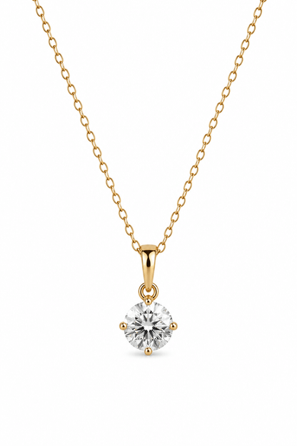 Loretta - 18k Gold Plated Necklace with Cubic Zirconia Pendant Gold Plated Jewelry for Women