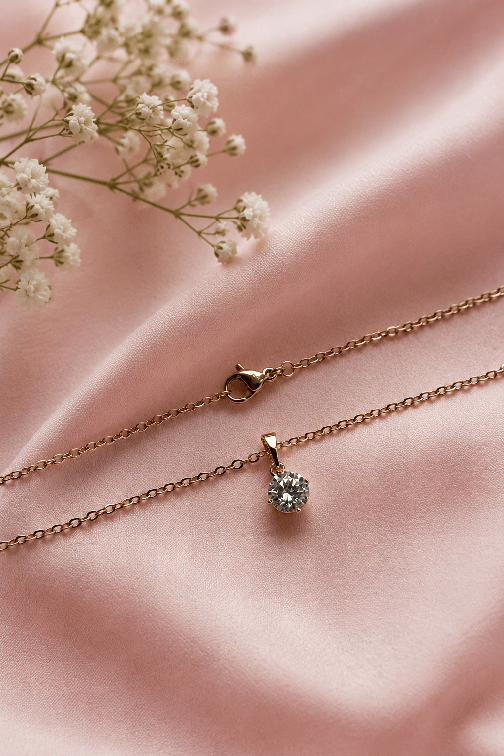 Loretta - 18k Gold Plated Necklace with Cubic Zirconia Pendant Gold Plated Jewelry for Women
