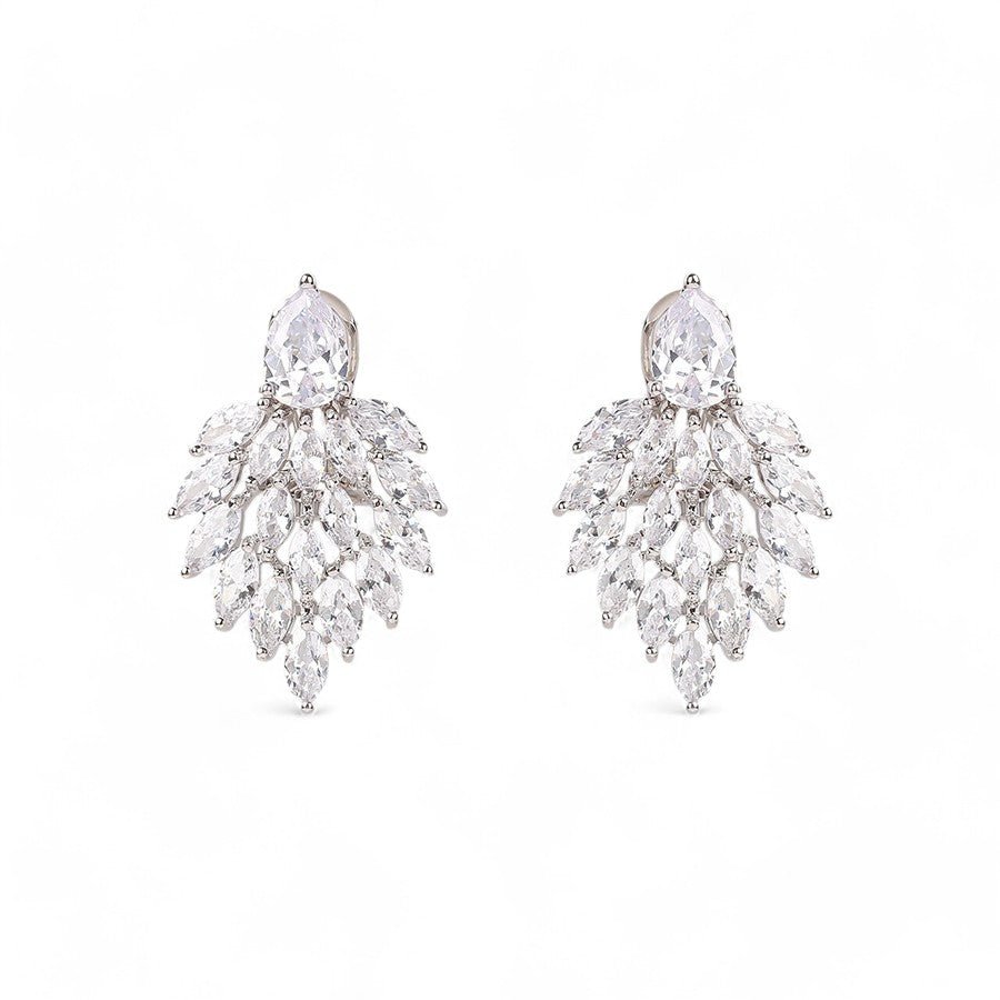 LUX Silver-plated earrings with crystals