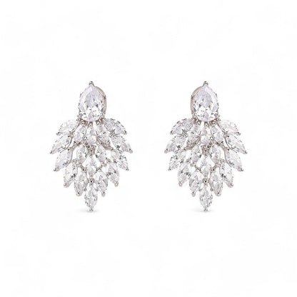 LUX Silver-plated earrings with crystals