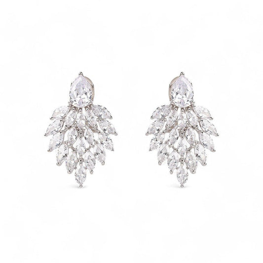 LUX Silver-plated earrings with crystals
