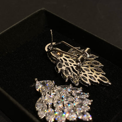 LUX Silver-plated earrings with crystals