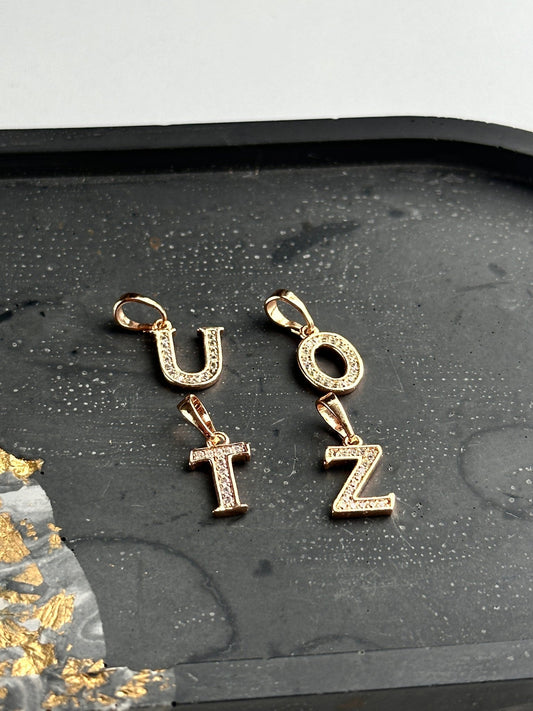 Mini letters gold plated jewelry for women