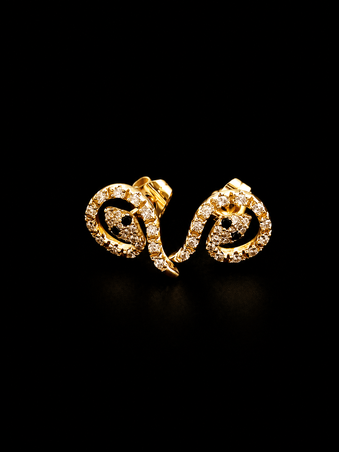 Stud Earrings Snake Gold Plated Jewelry For Women