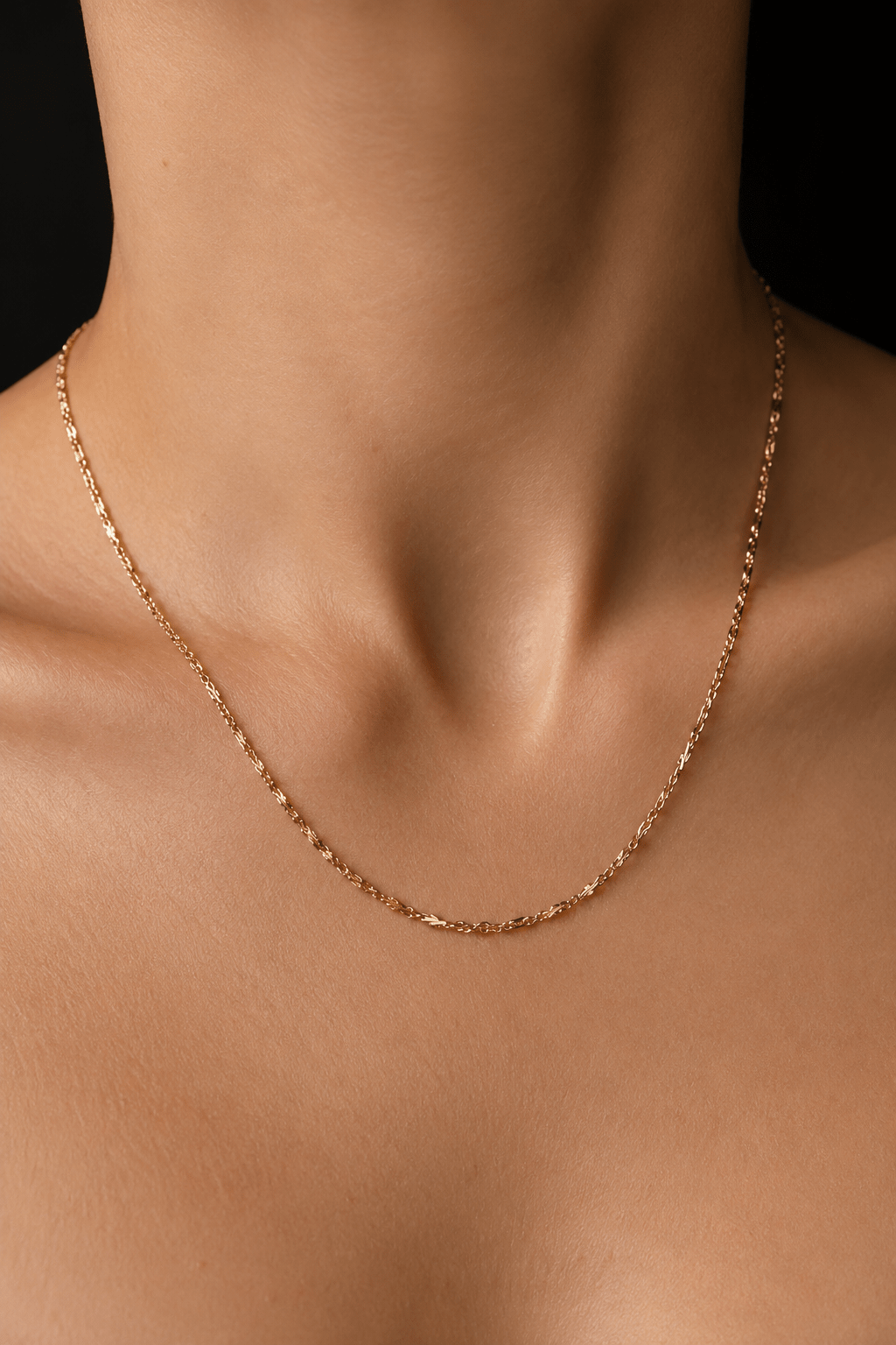 Rasa – 18k apzeltīta ķēdīte (50 cm) apzeltītas rotaslietas sievietēm