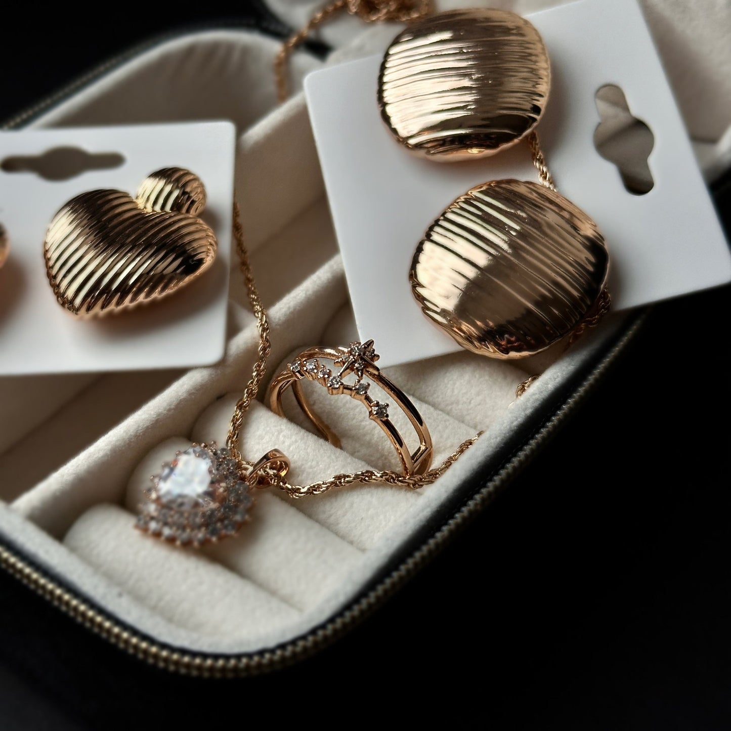 Adjustable Cubic Zirconia Gold Plated Ring - Gold Plated Jewelry | Your jewelry