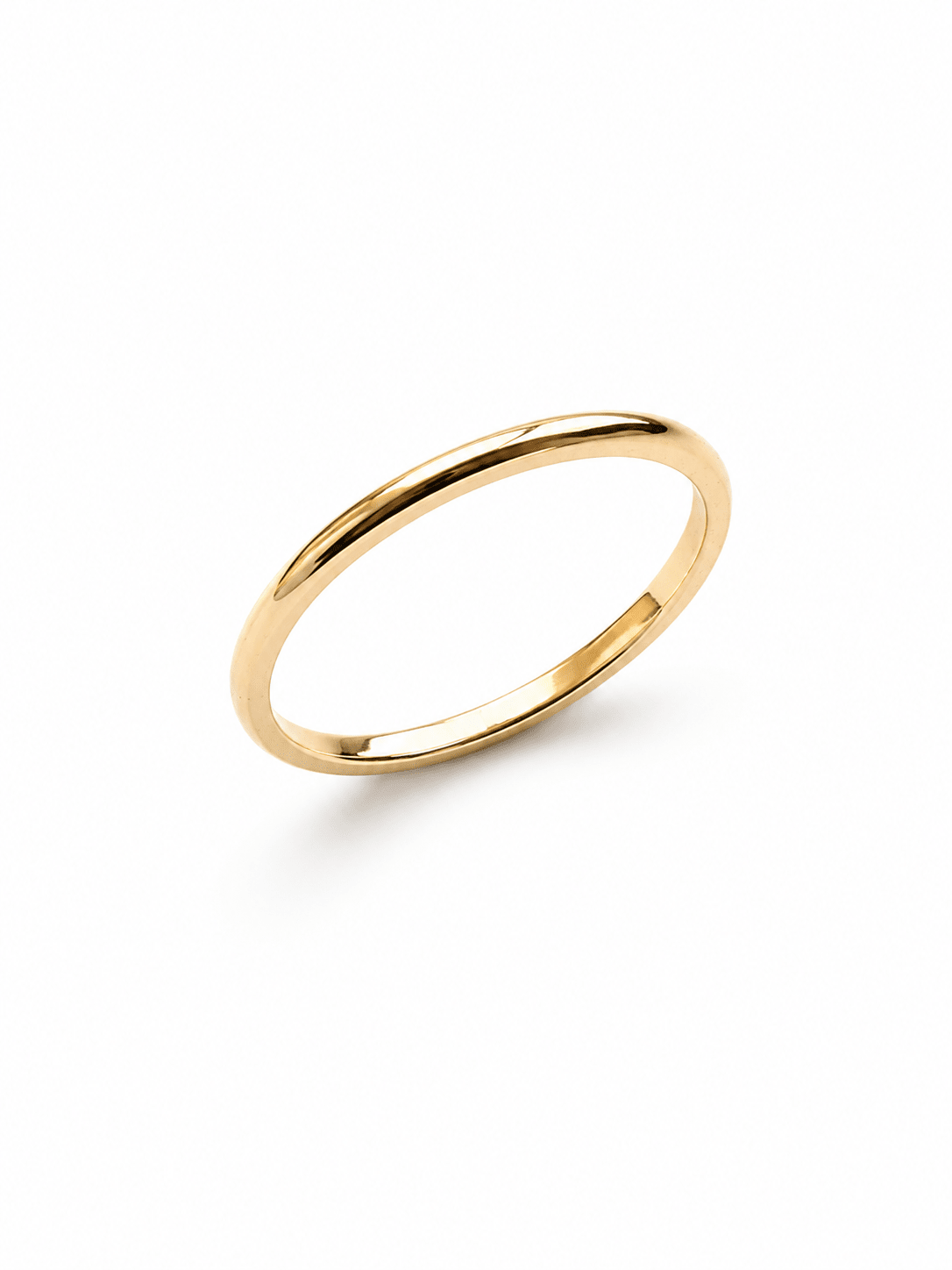 Fine 18k gold-plated ring on a white background